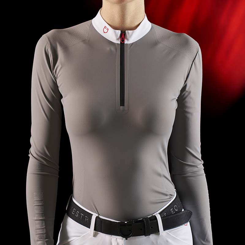 Equestro ridertechnology women long-sleeve competition polo - 9932