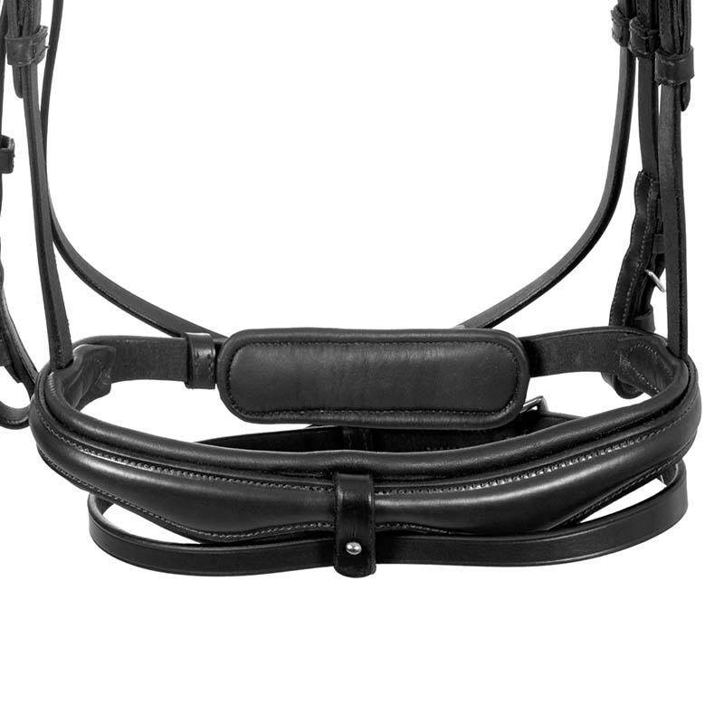 Anatomical English Bridle Equestro CROWN in leather w/reins - 2356