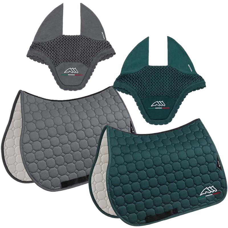 Equiline matching set saddle pad and fly veil model octagon - 3467