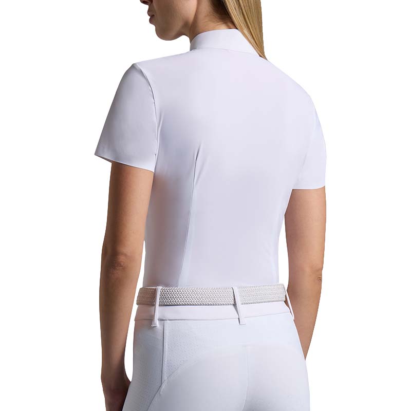 Women competition polo shirt perforated front w/short sleeves - 9684