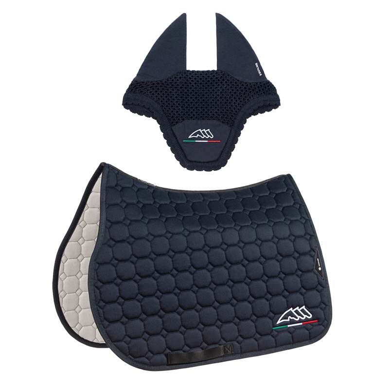 Equiline matching set saddle pad and fly veil model octagon - 3467