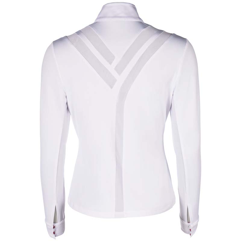 HKM Long Sleeve Competition Polo Shirt for women - HUNTER - 2246