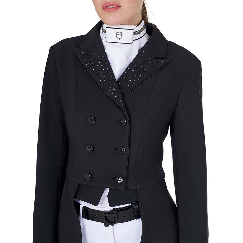 Dressage Tailcoat for Women Equestro with rhinestones - 9477
