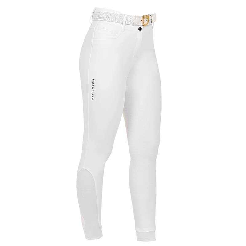 Equestro women’s breeches high-waisted full grip with buttons - 3405