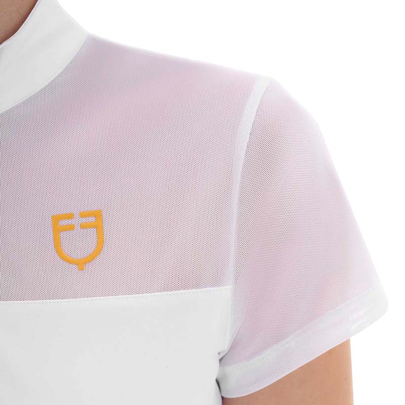 Equestro training polo shirt short sleeve in mesh - 3508