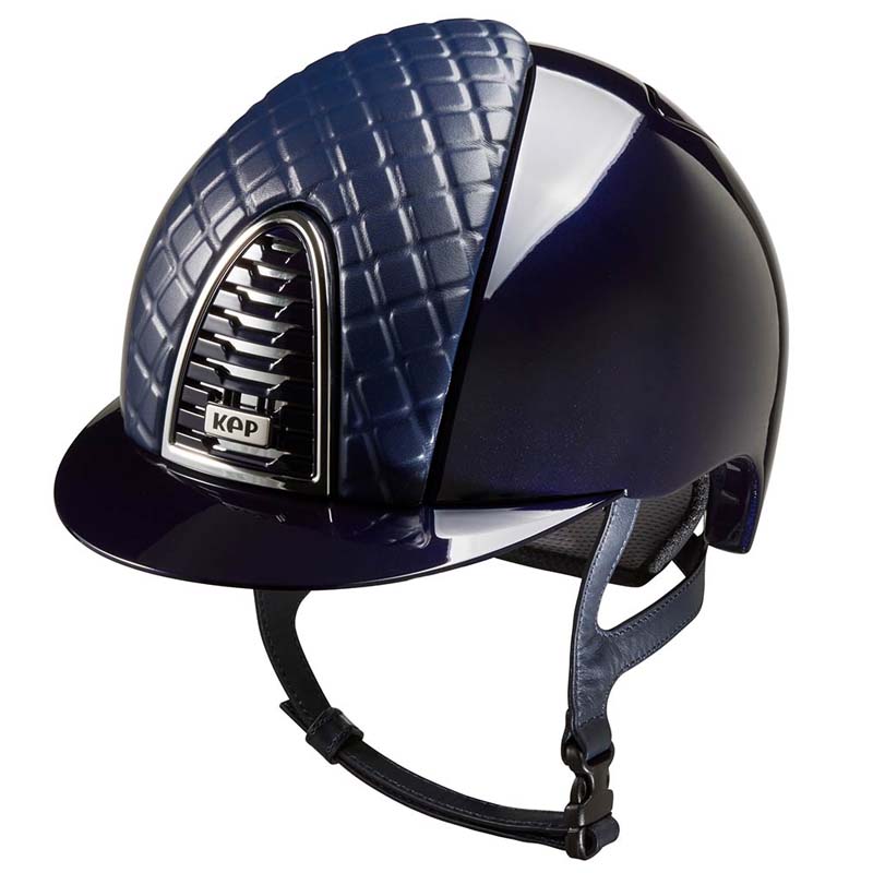 Kep italia cromo 2.0 polish riding helmet w/leather - milano collection - 3433