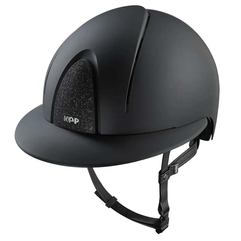 KEP Smart Nova Textile STAR Polo Helmet - wide visor, matte with sparkling fabric
