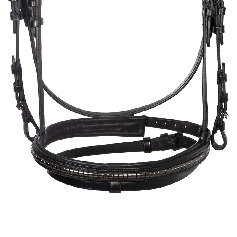 Equestro English Bridle with Clinchers in leather w/reins - 3786