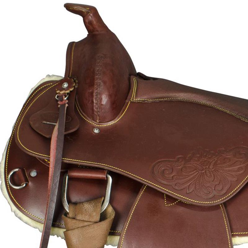 Western saddle lakota grased leather round skirt - 4869