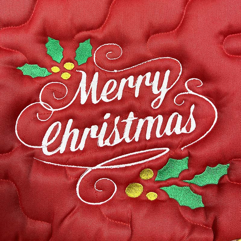 English saddle pad with christmas embroidery xmas line - 9990