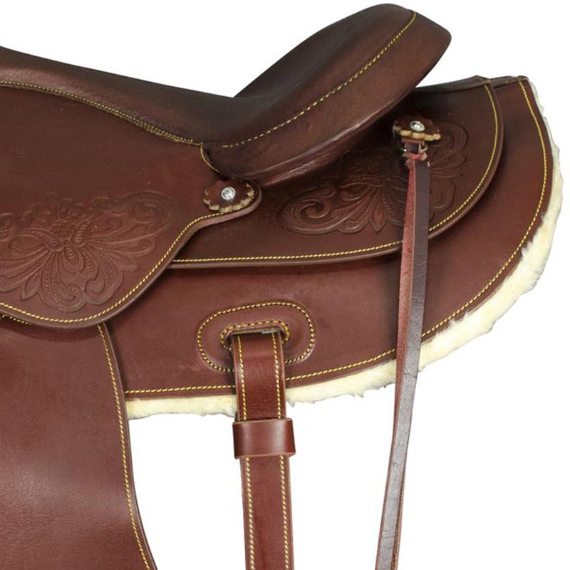Western saddle lakota grased leather round skirt - 4869