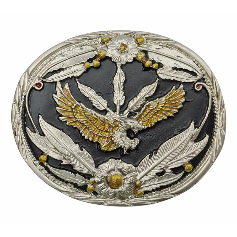 Western Lakota buckle various figures - 4186