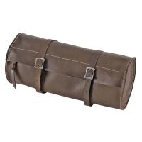 BACK SADDLEBAG FOR RIDING IN STIFF LEATHER BARREL SHAPE