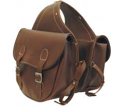 REAR SADDLEBAG RIDING SMOOTH LEATHER OF FIRST QUALITY - 0254