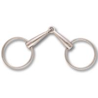 LOOSE RING SNAFFLE BIT LORENZINI TITANIUM WITH TWO ELEMENTS