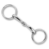 NICKEL-PLATED IRON RING SNAFFLE WITH THIN MOUTHPIECE