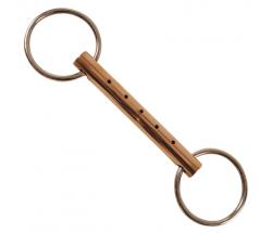 WHOLE STAINLESS STEEL RING SNAFFLE WITH BREATHABLE COPPER MOUTHPIECE - 2491
