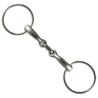 SNAFFLE JOINTED BIT STAINLESS STEEL FULL CURVED MOUTH WITH CENTRAL OLIVE