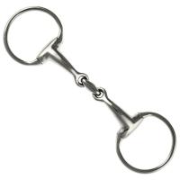 SNAFFLE OLIVE JOINTED BIT STAINLESS STEEL FULL CURVED MOUTH CENTRAL OLIVE