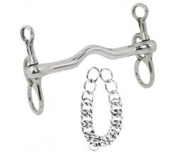 FULL STAINLESS STEEL GAG BIT WITH PORT MOUTHPIECE - 2522
