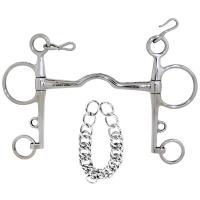 STAINLESS STEEL FULL PELHAM BIT PORT MOUTHPIECE