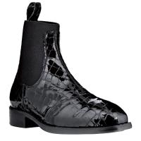 HORSE RIDING ANKLE BOOTS PIONEER PRINT LEATHER CROCODILE model SATURN
