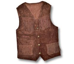 GILET SUEDE WITH FRINGES - 4213
