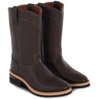 WESTERN BOOTS ROPING POOL'S TWO-TONE BROWN NUBUCK