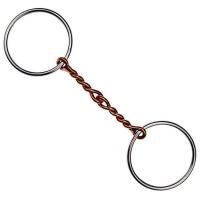 RING SNAFFLE WITH TWISTED COPPER MOUTHPIECE