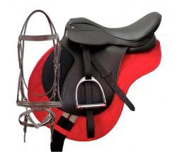 ENGLISH SADDLE HORSES FULL SET WITH CUSTOMIZABLE ACCESSORIES - 8163