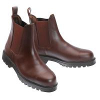 LEATHER SAFETY ANKLE BOOTS WITH STEEL IRON HULL