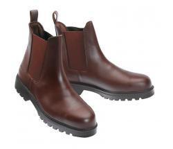 LEATHER SAFETY ANKLE BOOTS WITH STEEL IRON HULL - 3721
