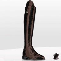 BOOTS PIONEER IN BROWN LEATHER N.42 CROCODILE PRINT MODEL TICHE