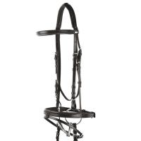 EQUESTRO ENGLISH BRIDLE ITALIAN LEATHER SOFT PADDED BROWBAND