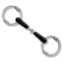 RUBBER SNAFFLE RING GAG BIT STAINLESS