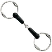 RUBBER SNAFFLE RING GAG BIT STAINLESS