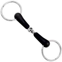SNAFFLE BIT JOINTED LOOSE RING RUBBER MOUTH