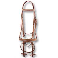 EQUESTRO DECO ENGLISH BRIDLE ITALIAN LEATHER MODEL STITCHING BROWBAND