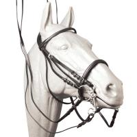 DRESSAGE LEATHER BRIDLE WITH LEATHER REINS