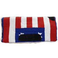 WESTERN SADDLE PAD WITH FABRIC FLAG U.S.A.