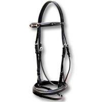 ENGLISH LEATHER BRIDLE WITH BIT DECORATION AND CRYSTAL