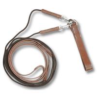 DRAW REINS LEATHER AND NYLON CHETAK WITH GIRTH ATTACHMENT