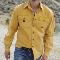 AUSTRALIAN SHIRT UNISEX CANVAS LONG SLEEVES MUSTARD