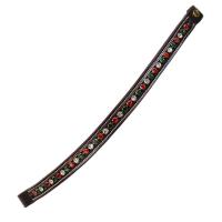 FLAG BROWBAND LEATHER PARIANI WITH CRYSTAL