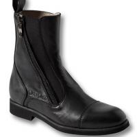 OXFORD TECHNICAL ANKLE BOOTS LEATHER WITH OBLIQUE ELASTIC ZIP