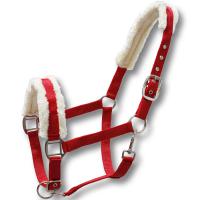 NYLON HALTER SYNTHETIC LAMB FLEECE
