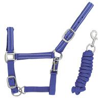 REFLECTIVE REINFORCED NYLON HALTER WITH LEAD