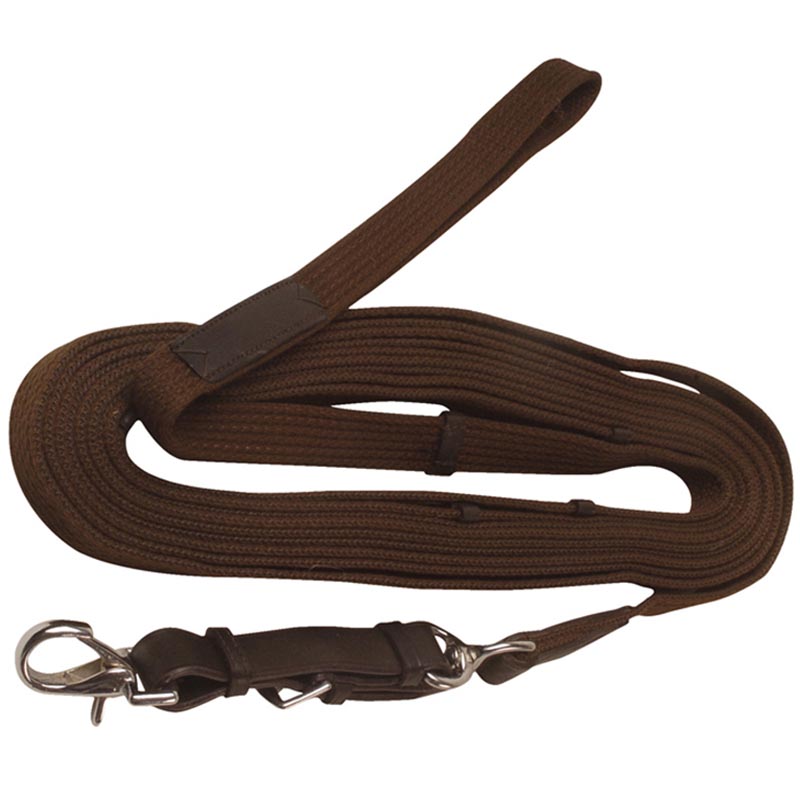 Lunging rein with spring swivel and carabiners mt. 7.50 - 0905