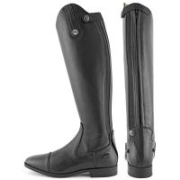 DERBY RIDING BOOTS IN BLACK LEATHER WITH ZIP