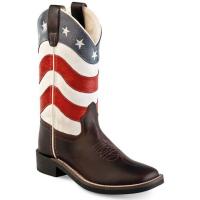 WESTERN JUNIOR and LADIES BOOTS USA FLAG OLD WEST
